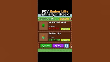 POV: the Ember Lily is finally on Stock in Grow a Garden #roblox #growagarden