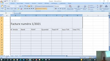 #Excel pour débutants cours 1  :  facture simple