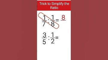 💯🤯Trick to Simplify the Ratio  #shorts #ratio #find #mathematics #ratios #tricks #trick