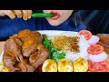 ASMR:EATING WHOLE CHICKEN CURRY AND EGGS WITH BASMATHI RICE/WHITE RICE l BIG BITES l *FOOD VIDEOS*