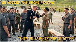 SEAL Admiral Asked a Quiet Woman Her Rank as a Joke — Then He Saw Her Sniper Tattoo and Went Silent