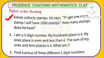 3 Digit Numbers class 2 Mathletics B Higher order Thinking sum 1 Ashok collects stamps #mathsahead2