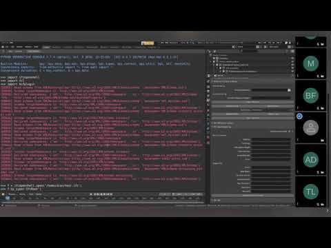 Python console - 200620 BlenderBIM Add-on Technical WIP Demo