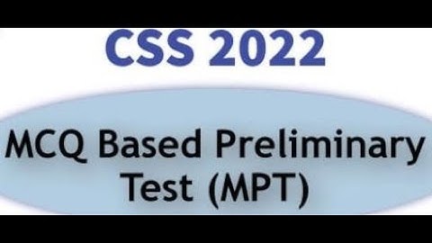 CSS  | MCQs Based Preliminary Test (MPT) for CSS | Screening test | MPT #css #trending #mpt