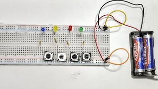 Celebrity How to Connect 4 LEDs and 4 Push Buttons with a Battery | Simple Circuit Tutorial Net Worth