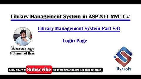 Library Management System Part 8-B Login Page Form in  ASP.NET MVC C# C Sharp