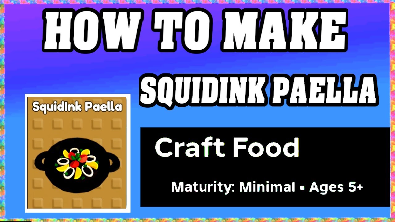 How To Make SQUIDINK PAELLA in CRAFT FOOD ROBLOX [Unlock New Recipe] [walkthrough]