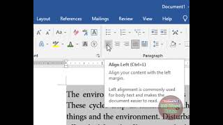 Celebrity Align Left Tool Use in MS Word 2007, 2010, 2013, 2016, 2019, 2021, 2023 Wealth