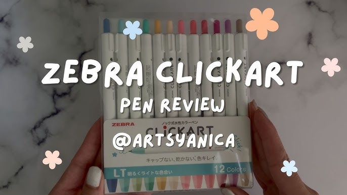 Zebra Click Art 12 Color Set - Tokyo Pen Shop