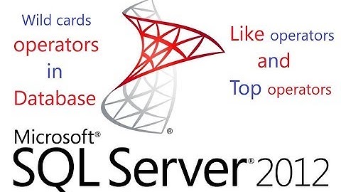 what is wild card operators in database || Sql server 2012 Urdu/Hindi || part 11