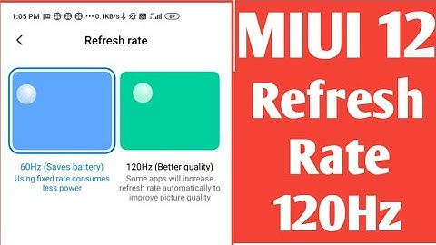 How to Enable 120HZ Refresh Mode in MIUI Device