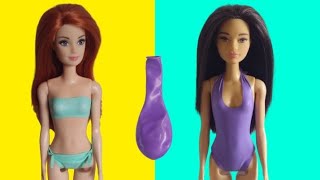 2 roupas de balão para Barbie diy  Roupas de bonecas com balão 