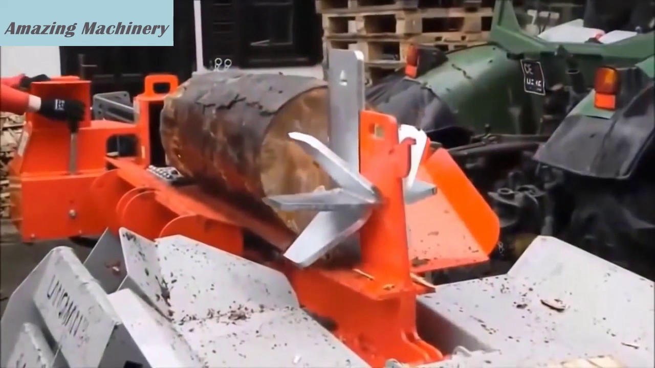 Dangerous Homemade Firewood Processing Machine - YouTube