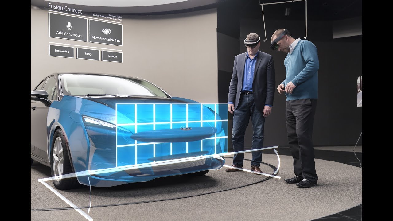 Автоконцерн Ford начал использовать HoloLens для проектировки автомобилей. Фото.