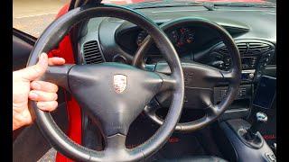 How I Changed Porsche Boxster Airbag & Steering Wheel. 4 Spoke to 3 Spoke 986 996 911 19972004