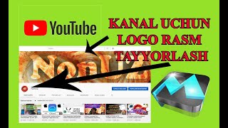 YOUTUBE KANAL UCHUN LOGO RASM TAYYORLASH Aurora 3D Text & Logo Maker dasturida