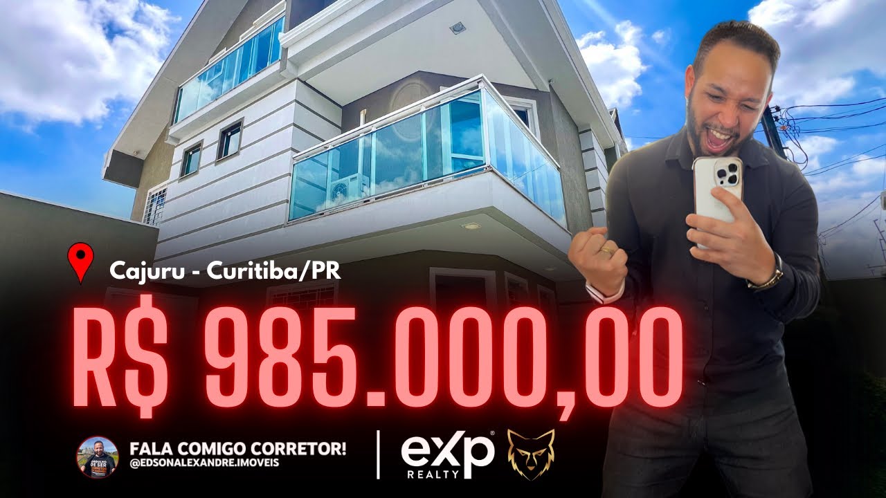 Lindo 🤩 Sobrado Teiplex à venda em Curitiba no bairro Cajuru, pertinho do Jardim Botânico!