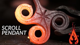 Blacksmithing  Forging a Scroll Pendant