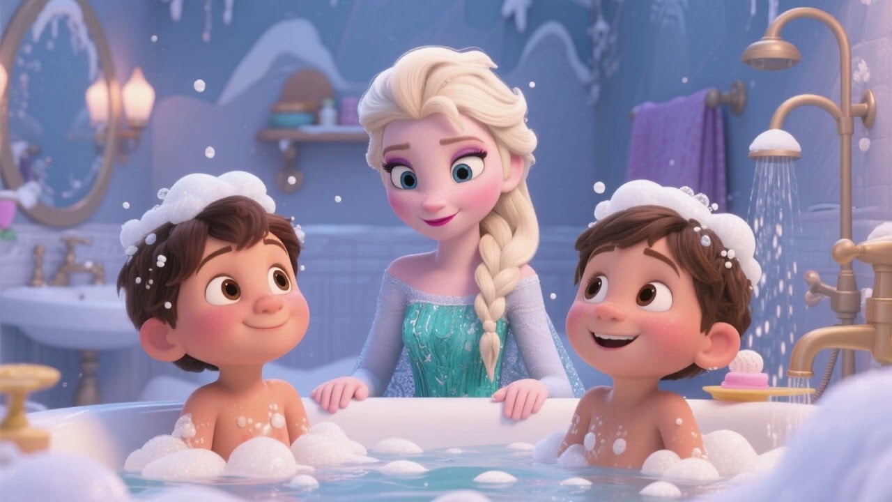 Elsa Kids Bath Time Song 4 🛁❄️ | Splish, Splash & Sing!