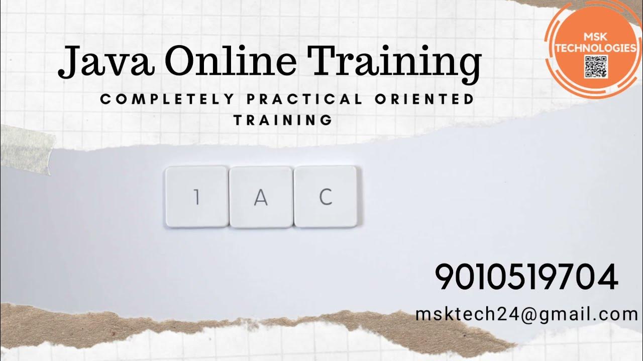 Java training in nidadavolu-MSK TECHNOLOGIES - YouTube