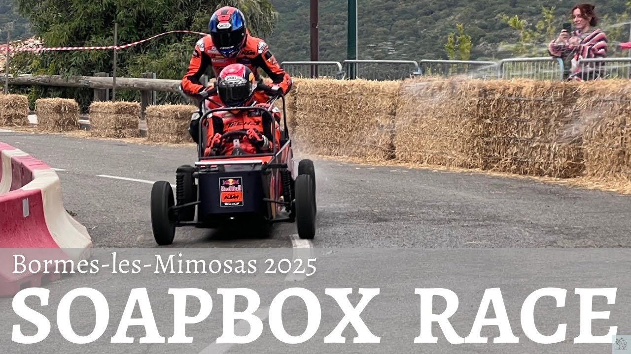 Bormes les Mimosas SOAPBOX RACE 2025 🏎 French Village Event 🇫🇷 Homemade Carts 🚗💨 Crashes 😲  & Fun! 💦