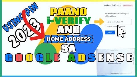 Verify your Home Address on Google AdSense Account using PIN