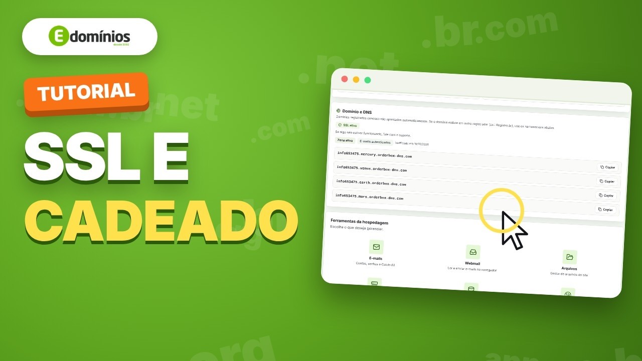 Vídeo: Conferir o SSL (cadeado) e o apontamento
