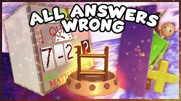 Secret Ending All Answers Wrong - Baldi
