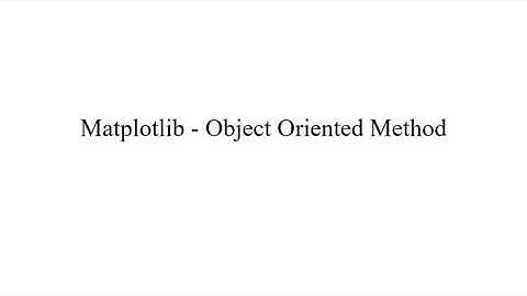 Matplotlib Object Oriented Method