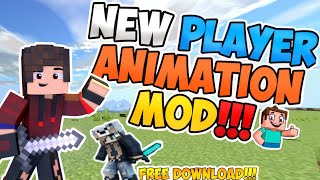 New Player Animation Mod for minecraft bedrock Edition [1.17+ &1.18+] (Free download) •MediaFire• screenshot 1