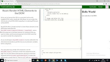 freecodecamp-React Render HTML Elements to the DOM-solution
