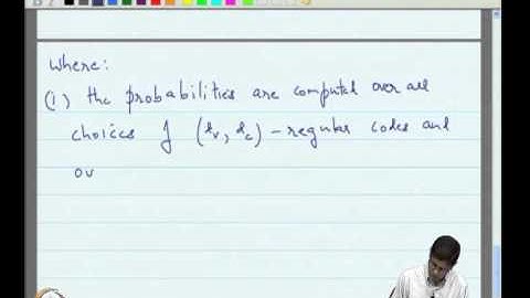 Mod-09 Lec-35 Convergence & Concentration Theorem -- LDPC Codes