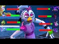 Top 5 SECURITY BREACH vs FNaF Fight Animations WITH Healthbars