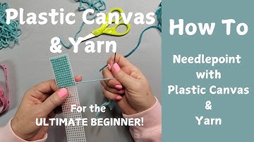 BEGINNER How To Needlepoint W/ Plastic Canvas & Yarn (bookmark) #plasticcanvas #plasticcanvasideas