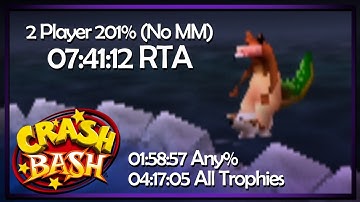 Crash Bash 2 Player 201% Speedrun (No MM) w/ @pantabuggle  - 07:41:12 RTA [PS1ᴇᴍᴜ]