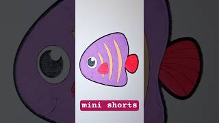 The Gaze of Wonder! 🌟 Coloring the Cute Purple Fish's Huge, Glossy Eyes Masterclass mini shorts