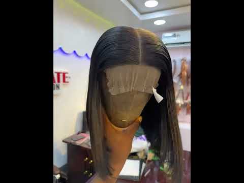 Sdd Vietnamese raw donor bone straight 10 inches 5x5 closure 130k #short#wigs#beauty#