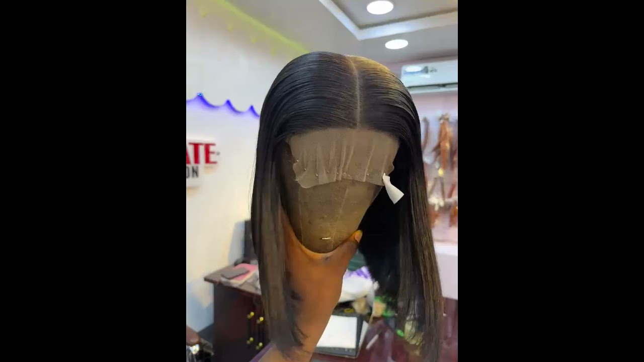 Sdd Vietnamese raw donor bone straight 10 inches 5x5 closure 130k #short#wigs#beauty#