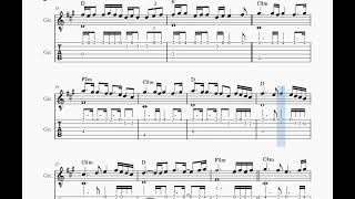 Kaybolurdun Gözleri̇mde - Yi̇ği̇t Mahzuni̇ - Aysel Yakupoğlu - Gitar Nota Tab Akor Resimi