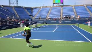 Gael Monfils Practice Us Open 2014