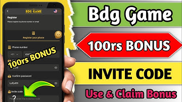 Bdg Game Invite Code | ₹100 Sign Up Bonus In Bdg Game | Big Daddy Invite Code