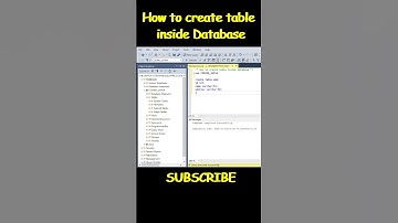 how to create TABLE inside DATABASE #shorts #mssqlserver