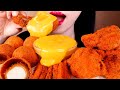 ASMR SPICY FRIED CHICKENS FRIES CHEESE BALLS Eating Sounds MUKBANG핫뿌링클 치킨 감자튀김 치즈볼 먹방 