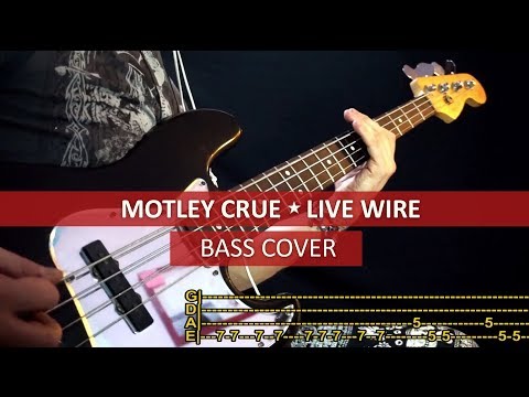 motley-crue---live-wire-/-bass-cover-/-playalong-with-tab