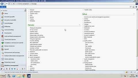 Inventory Management Set Up in Ax 2012 R3