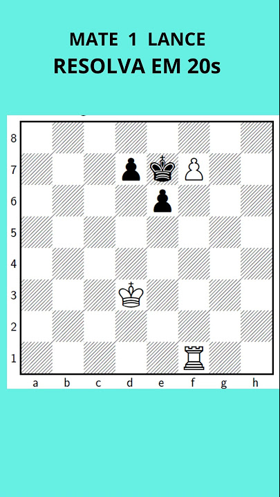 XEQUE MATE EM 1 LANCE JOGO DE XADREZ PEÇAS BRANCAS JOGAM E VENCEM 2  PROBLEMAS N0020 
