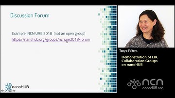 Demonstration of ERC Collaboration Groups on nanoHUB