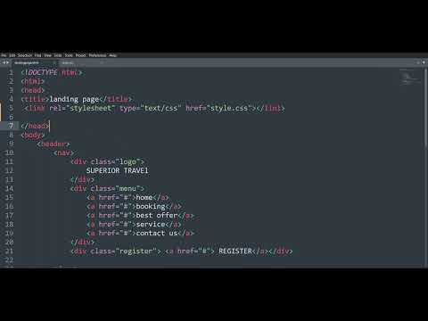 html and css landing page code source @codexhit