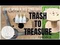 Trash to treasure Cable Spool Makeover ~ Episode 8 ~ Wooden Spool Makeover ~ Glass bottle Painting