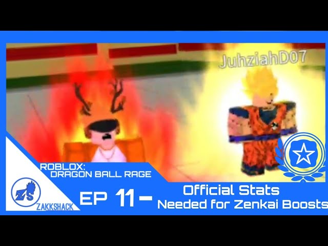 Roblox Dragon Ball Rage Ep 11 Official Stats Needed For Zenkai Boost Youtube - roblox zenkai forms dragon ball rage youtube